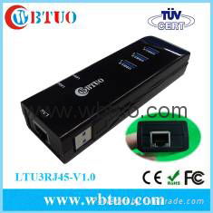 Usb 3.0 With 3 Port Usb Hub To Rj45