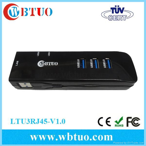 Usb 3.0 With 3 Port Usb Hub To Rj45 Adapter 3