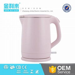  New Plastic shell stainless Electric Water Kettle Pink Color