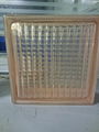 sell 190*190*80mm Meshy pattern clear glass block 4