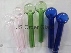 Colored glass oil burner