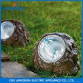 Classic garden resin solar rock stone spotlight 5