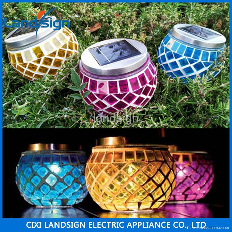 solar mosaic decorative garden light 2