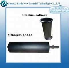 MMO coated titanium anodes for cyclone electrowinning