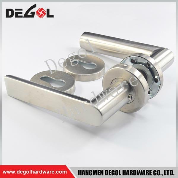 China supplier stainless steel solid type stainless stell door handles in guangd 2