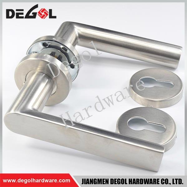 China supplier stainless steel solid type stainless stell door handles in guangd 3