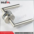 China supplier stainless steel tube lever type privacy door handles 3