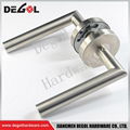 China supplier stainless steel tube lever type privacy door handles 4