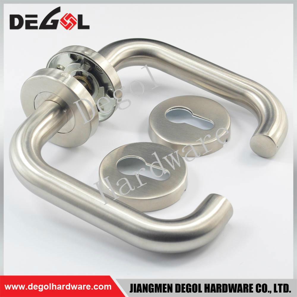 Hot Sale stainless steel tube lever type model door handles 2