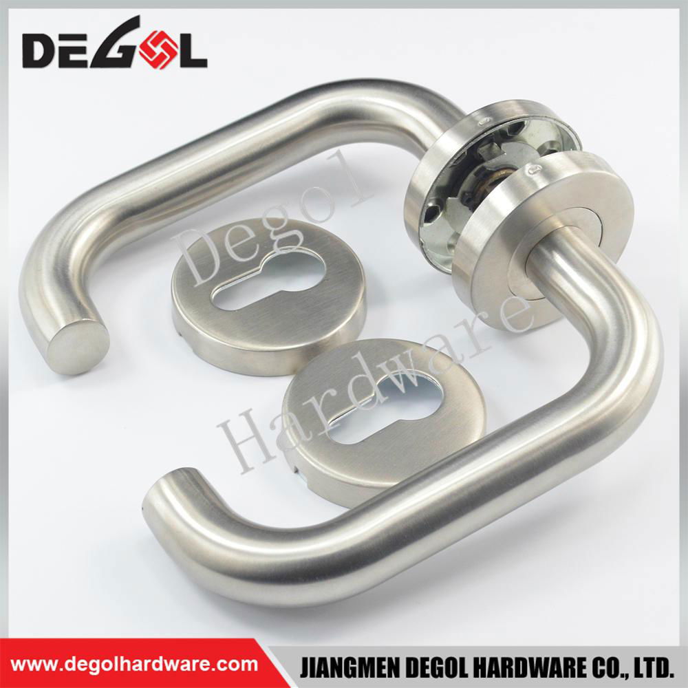 Hot Sale stainless steel tube lever type model door handles 4