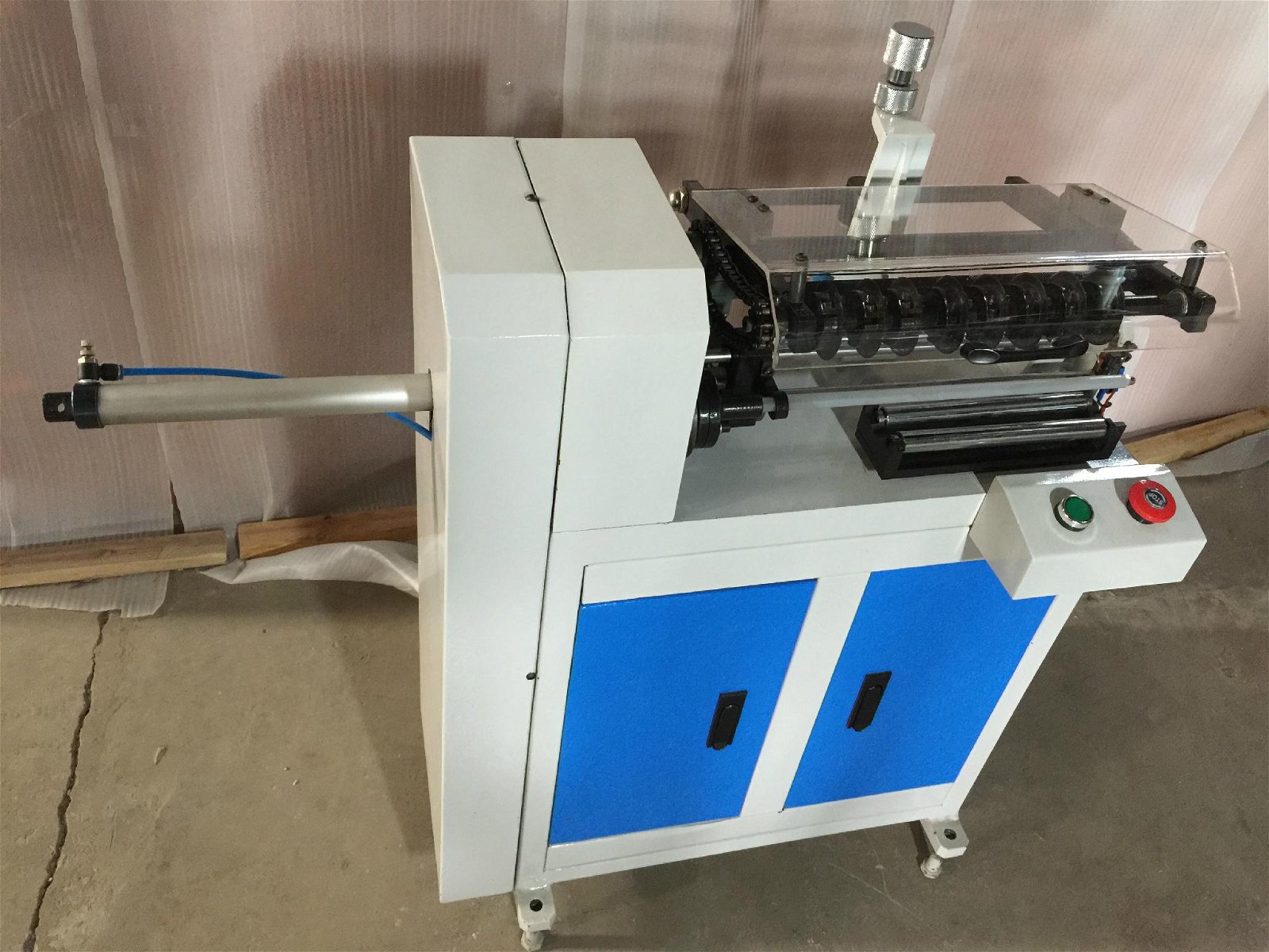 fase speed semi-auto barcode  ribbon paper tube cutter machine
