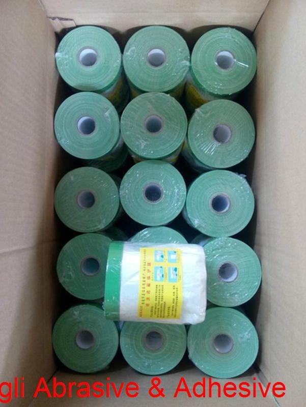 Pre-taped Masking Film With 70mesh cloth masking tape 2