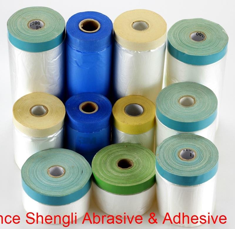 Pre-taped Masking Film With 70mesh cloth masking tape 5