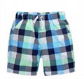 SUMMER PANTS FOR BOYS,100% COTTON PLAID SHORTS