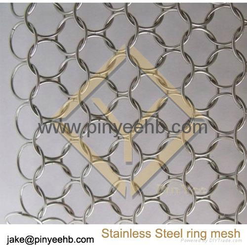 Stainless steel Welded Ring Mesh Chain Mail mesh Curtain 2