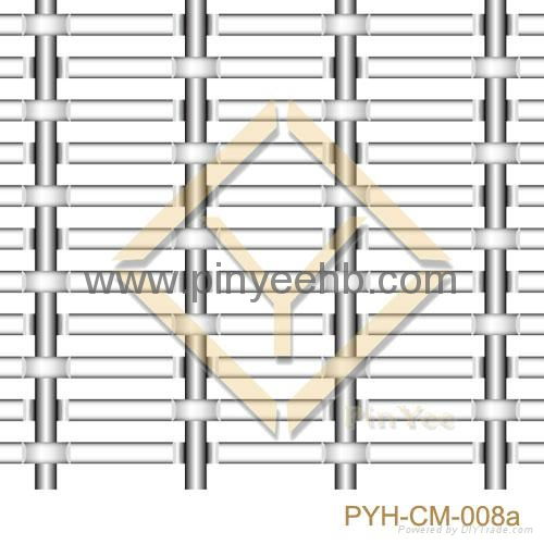 Interior wall cladding mesh woven metal mesh