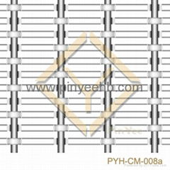 Interior wall cladding mesh woven metal mesh