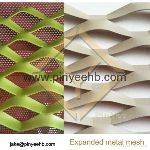 facade expanded metal mesh curtain wall