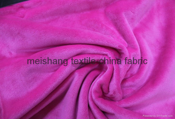 100% polyester warp knitted imitation super soft velvet fabric