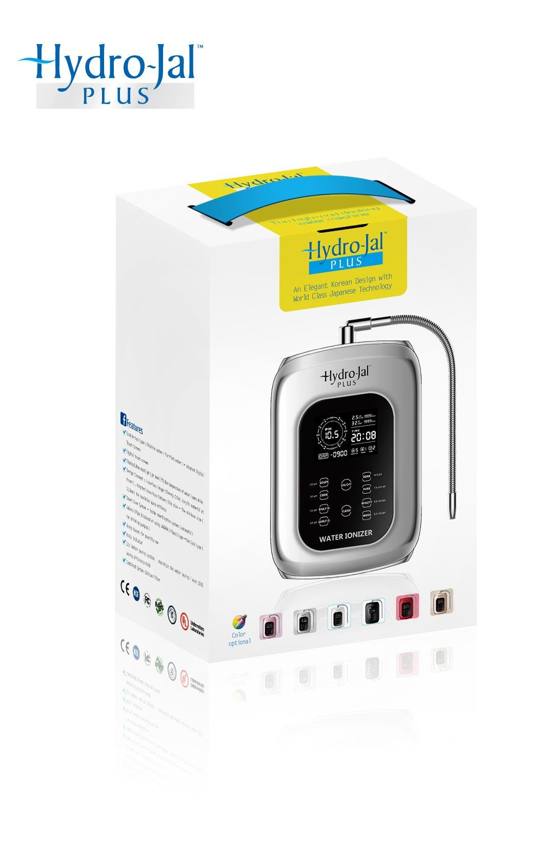 Ionized water ionizer with alkaline / acidic and hydrogen water maker 2