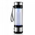 450ml Portable Hydrogen Rich Water Ionizer Transparent Water Glass with Lid High 1