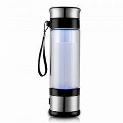 450ml Portable Hydrogen Rich Water Ionizer Transparent Water Glass with Lid High