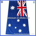 Velour reactive printing beach towel/country flag beach towel