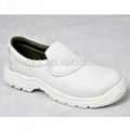 low  cut white microfibre  upper PU sole