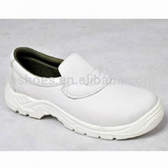 low  cut white microfibre  upper PU sole safety shoes