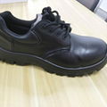 hand making black genuine leather upper anti-static safety shoes