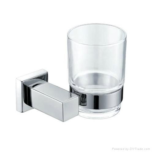 Stainless steel bathroom cup holder 1