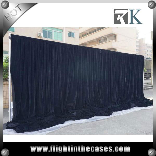 RK adjustable pipe and drape heacy black velvet curtain on sale  3