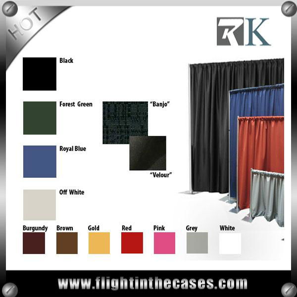 RK adjustable pipe and drape heacy black velvet curtain on sale  4