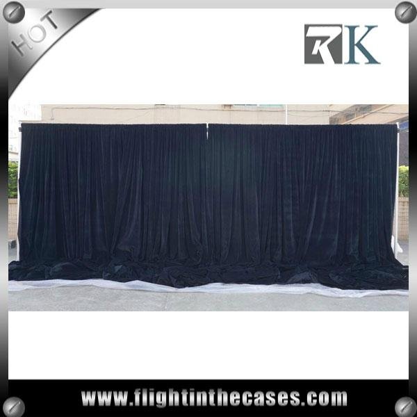 RK black velvet curtain used pipe and drape for sale 2