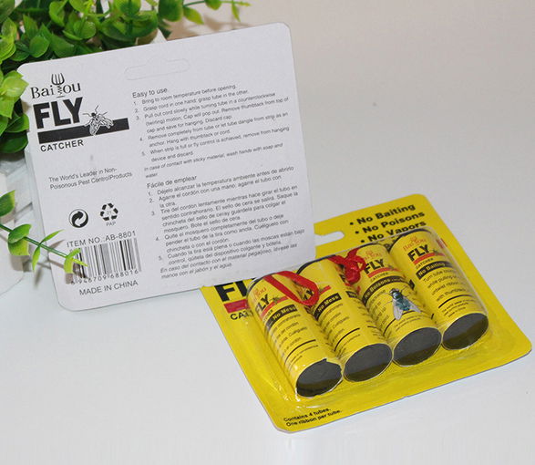 Eco-friendly sticky fly ribbon glue paper trap for wholesale 5