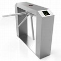 Access control system brushed stainless steel tripod turnstile gate 1