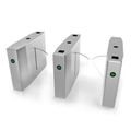 Bi-Direction Automatic Turnstiles Retractable Wing Flap Barrier 1