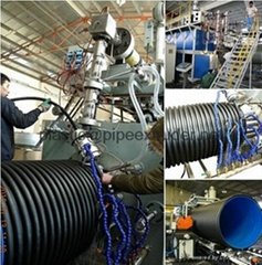 HDPE双平钢带缠绕管挤出生产线-钢带缠绕管设备