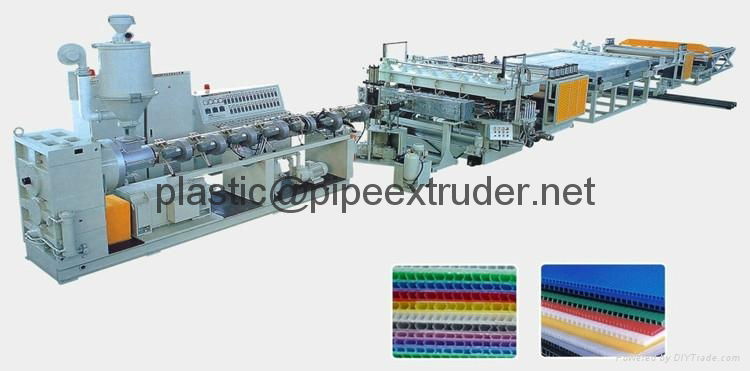  PE/PC/PP Hollow Grid Sheet Extrusion  Line - Sheet Extrusion Production Line 3