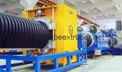  corrugated pipe Machine-HDPE double wall corrugated pipe extrusion line