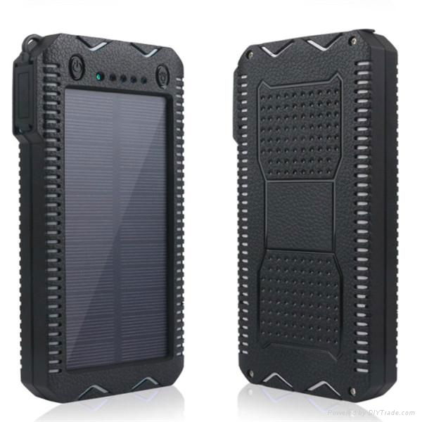 12000mAh waterproof and fireproof solar power bank with cigarette lighter 2