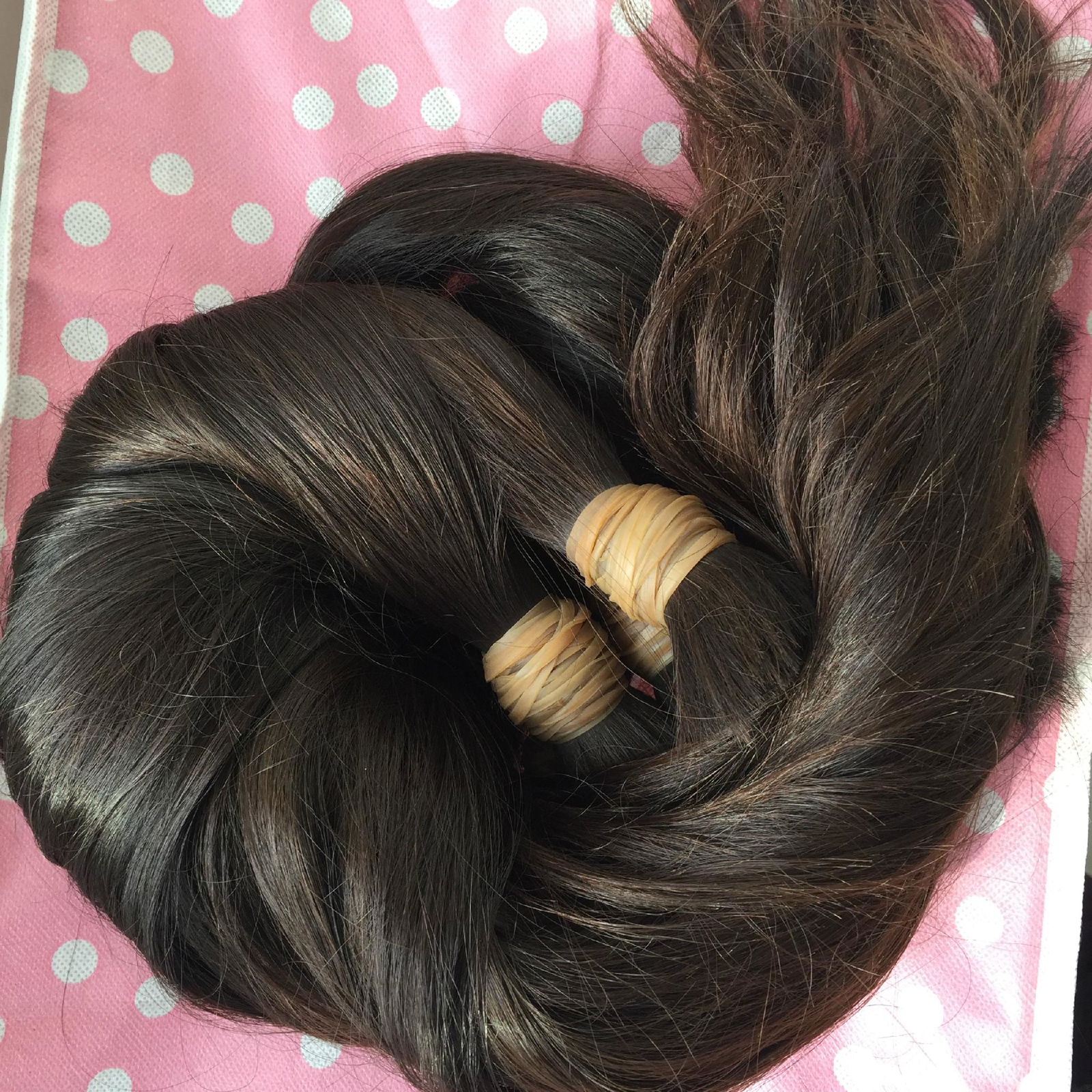 60 cm 100% unprocessed human virgin  hair bulk top quality Chinese hair  3