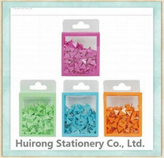 PVC box packaging for special shape push pins,triangle shaped push pins