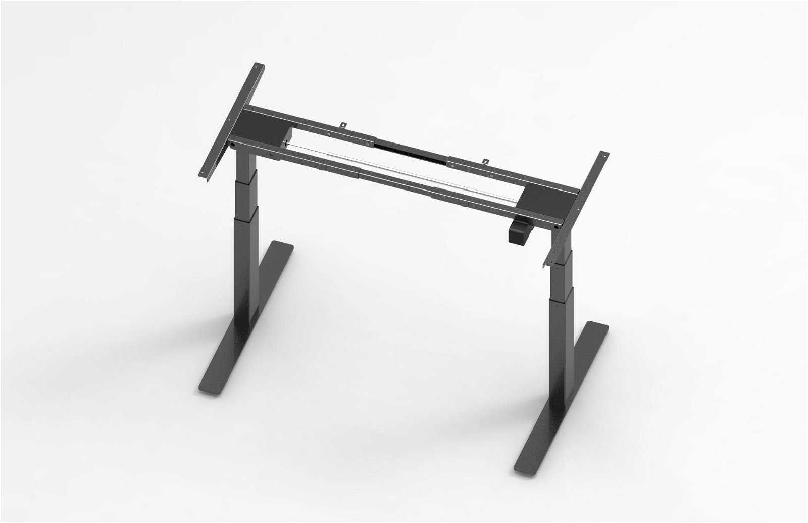 Single motor height adjustable desk with memory handset