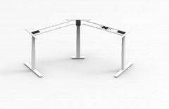 WA6 LS Height adjustable desk "L" type with three legs