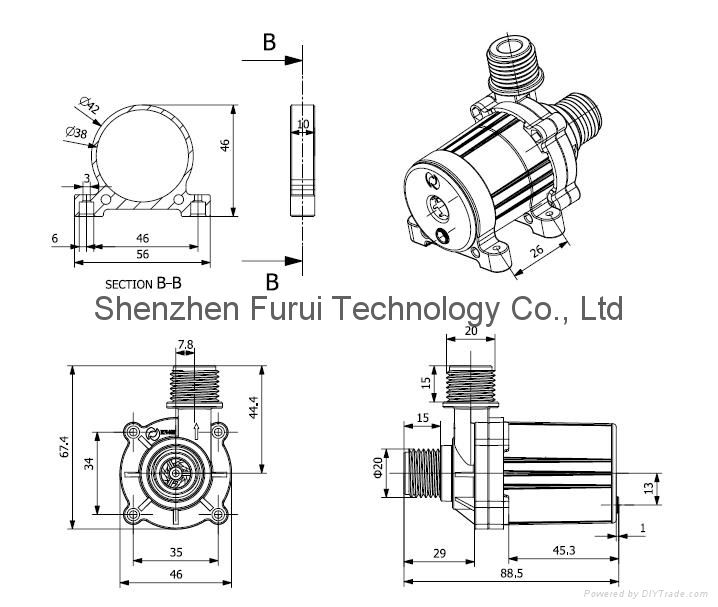 Low Voltage12V 24V  dc water pump 5