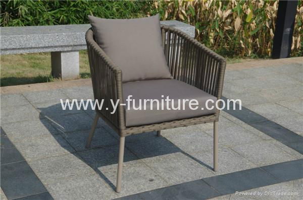 Hotel resort outdoor furniture fiber tape sofa chairs 4