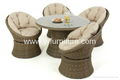 Maze rattan rattan dining set swivel