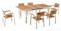 Extention polywood dining table chair