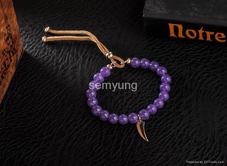 Glittering And Translucent Beaded Bracelet For Fashion Women